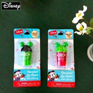 DISNEY Mickey Mouse Holiday Lip Balm Duo – Mint Hot Chocolate & Candy Cane Swirl